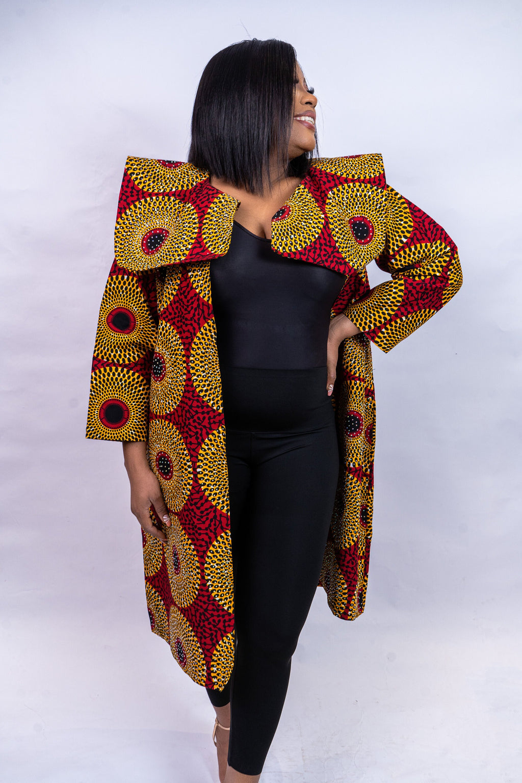 Polka Dot Cape Studded Anky Jacket