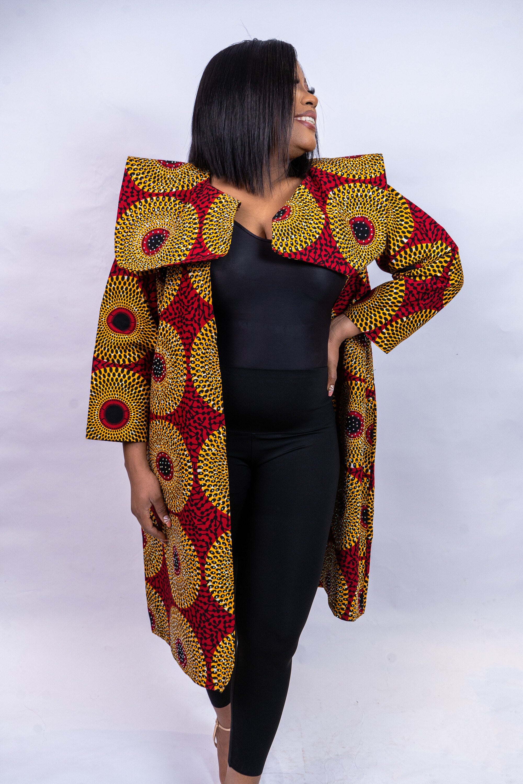 Polka Dot Cape Studded Anky Jacket
